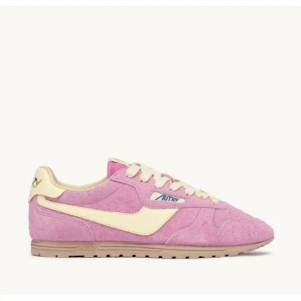NEW AUTRY women's windspin sneakers in rose suede